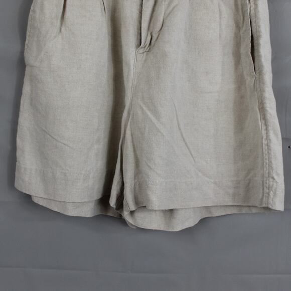 Alex Mill Shorts Womens 2 Pleated Linen Flax Summer Old Money Quiet Luxury Retro - Picture 7 of 13